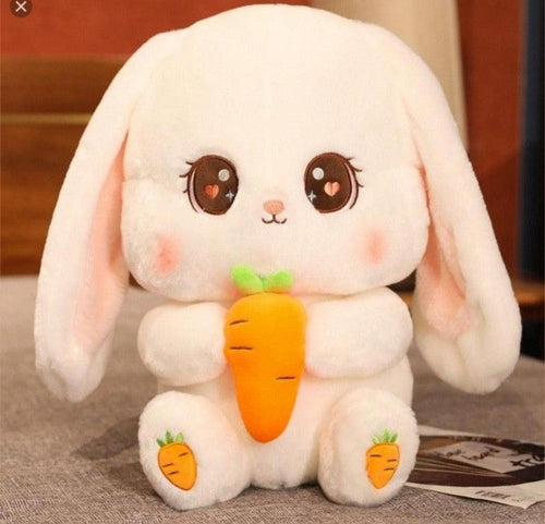 Carrot Bunny Plush Toy – Cute Rabbit with Carrot Soft Stuffed Animal | Kawaii Bunny Teddy for Kids & Gifts