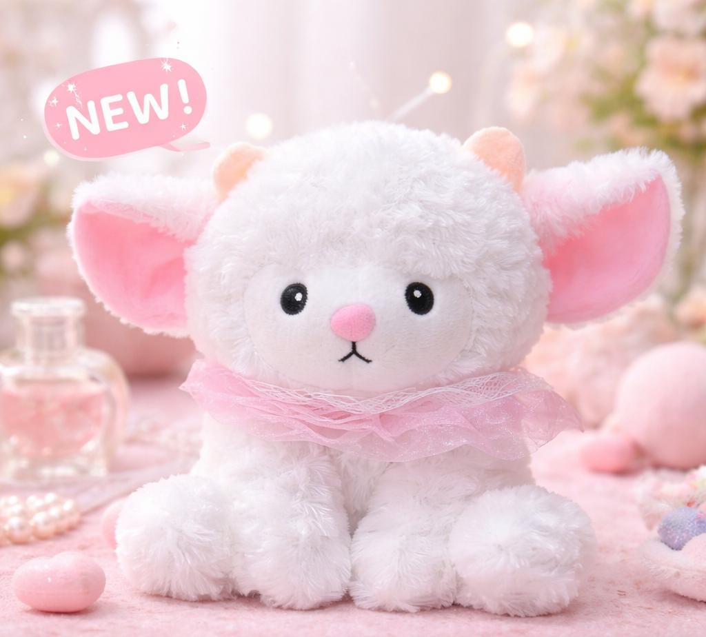 Cute Goat Plush Toy – Soft Kawaii Stuffed Animal | Adorable Baby Goat Teddy for Kids & Gift Giving