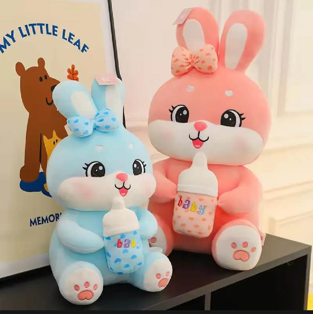 Fiddow Bunny Plush Toy – Cute Soft Bunny Stuffed Animal | Kawaii Rabbit Teddy for Kids & Gifts