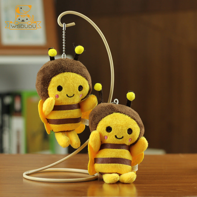 Honey Bee Plush Keychain – Cute Soft Bee Keyring | Kawaii Mini Stuffed Animal Keychain for Bags & Gifts