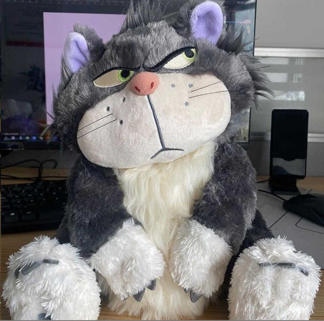 Lucifer angry cat plush toy