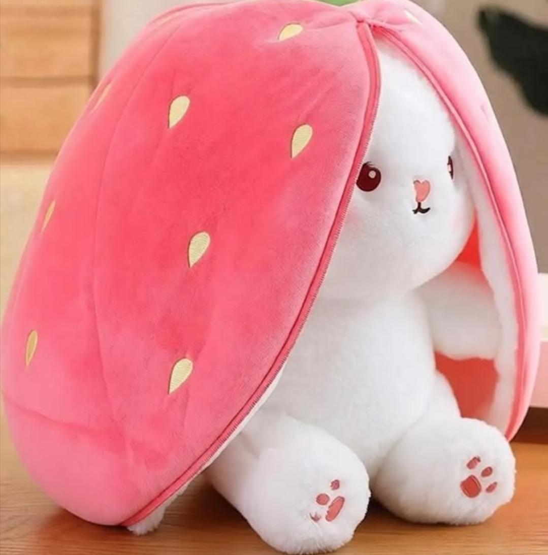 Reversible Bunny Plush Toy – 2-in-1 Flip Bunny Soft Stuffed Anima