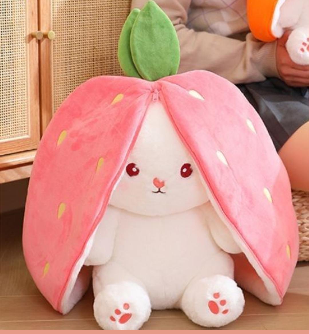 Reversible Bunny Plush Toy – 2-in-1 Flip Bunny Soft Stuffed Anima