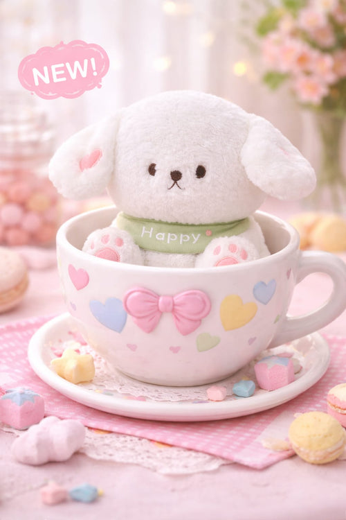 Cute Happy Dog Plush Toy – Soft Smiling Puppy Stuffed Animal | Adorable Cuddly Dog Teddy for Kids & Gifts