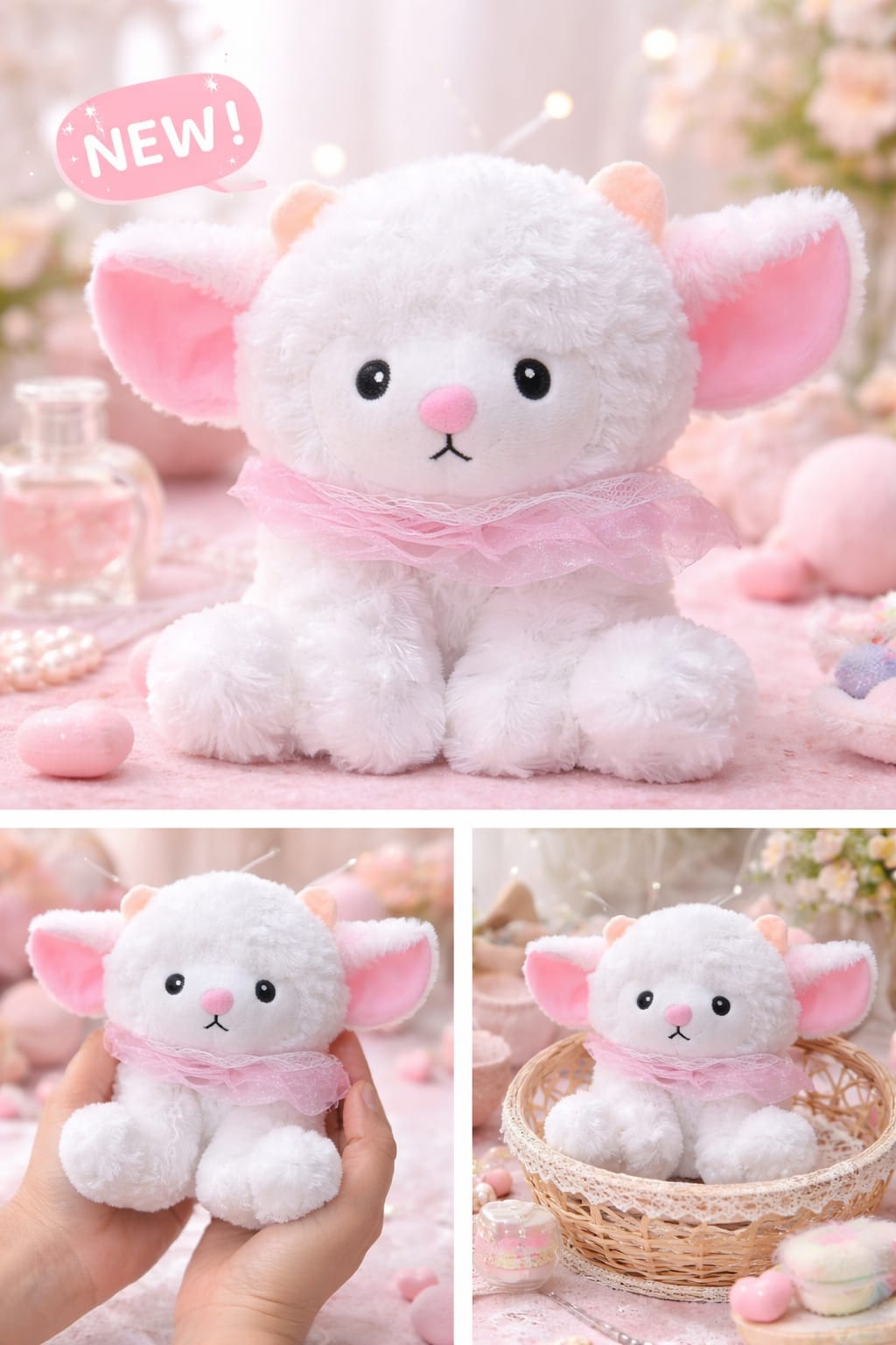 Cute Goat Plush Toy – Soft Kawaii Stuffed Animal | Adorable Baby Goat Teddy for Kids & Gift Giving