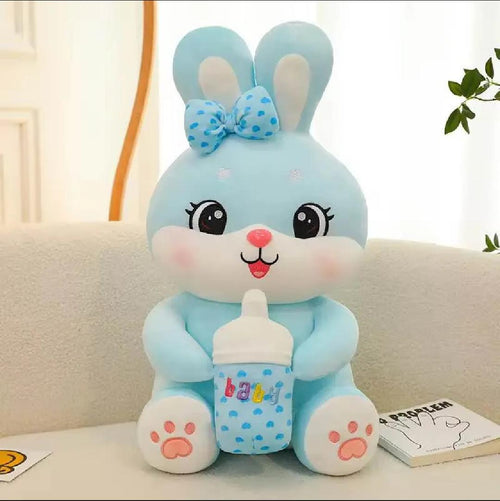 Fiddow Bunny Plush Toy – Cute Soft Bunny Stuffed Animal | Kawaii Rabbit Teddy for Kids & Gifts