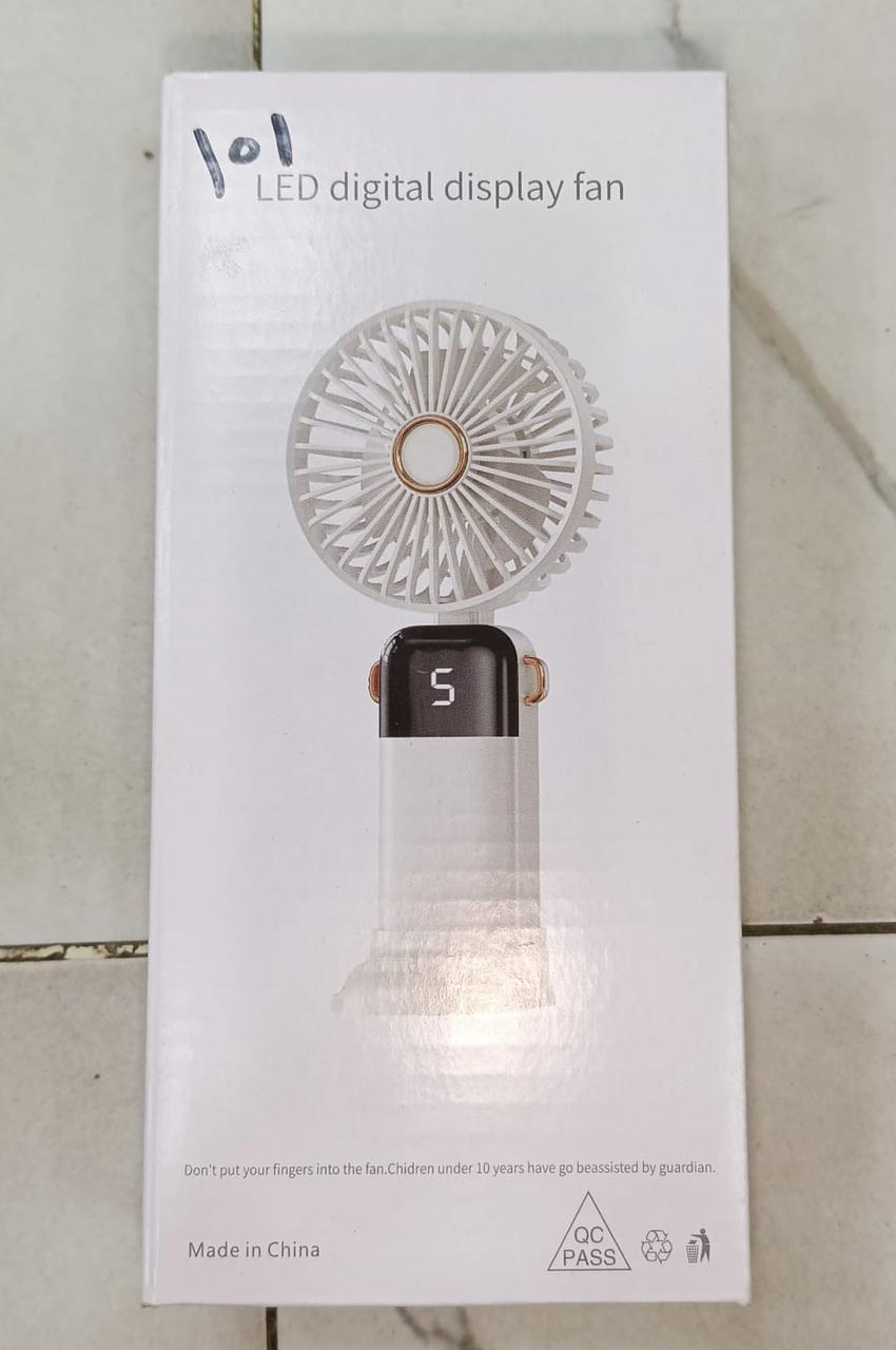 Mini Digital Hand Fan | LED Display Battery Fan | Portable Pocket Fan for Travel & Office